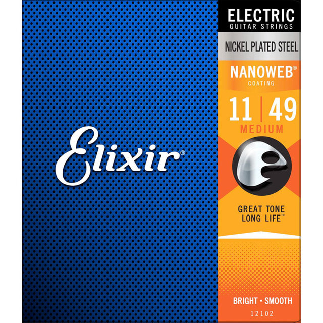 Elixir 엘릭서 NANOWEB Medium (011-049) 12102 일렉기타 줄/스트링뮤직메카