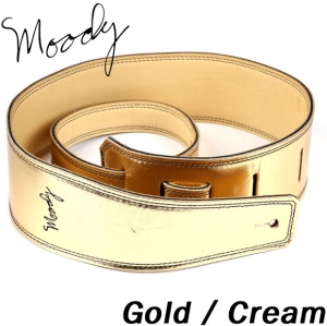 Moody 무디 스트랩/멜빵 Leather / Suede - 2.5&quot; - Std ( Gold / Cream )뮤직메카
