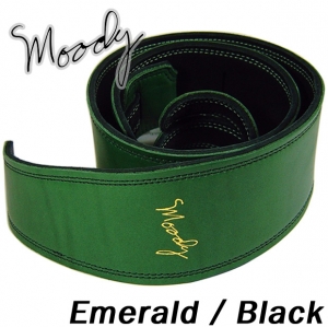 Moody 무디 스트랩/멜빵 Leather / Suede - 2.5&quot; - Std ( Emerald / Black )뮤직메카