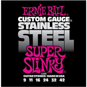ErnieBall 어니볼 Stainless Steel Super Slinky (009-042) 2248 일렉기타 줄/스트링뮤직메카