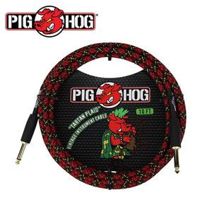 PIG HOG 피그호그 기타케이블 TARTAN PLAID 3m INSTRUMENT CABLE뮤직메카