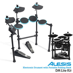 Alesis 알레시스 전자드럼 DM Lite Kit /LED패드/접이식랙스탠드/(드럼의자,스틱,헤드폰 증정)뮤직메카
